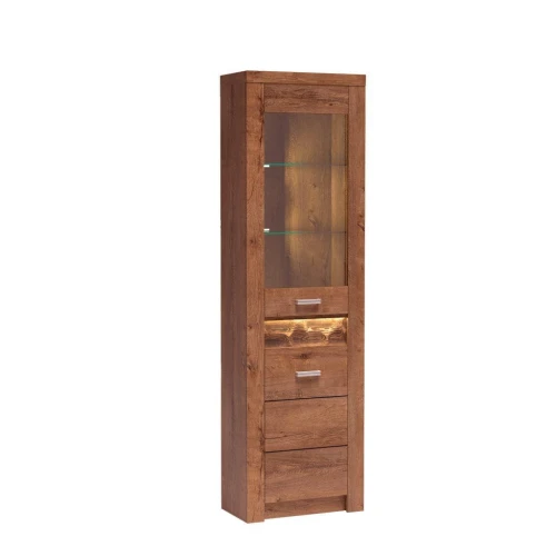 Eckvitrine 2-türig mit Glasregalen Indianapolis I-23