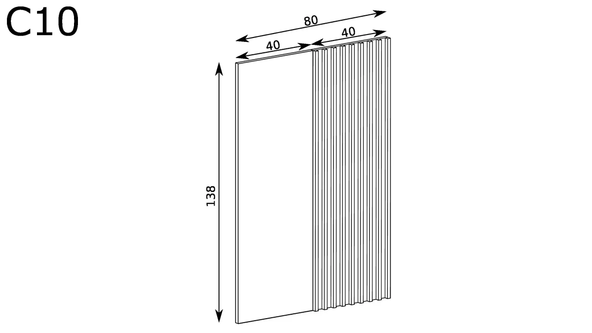 wymiary panelu dekoracyjnego cali c-10
