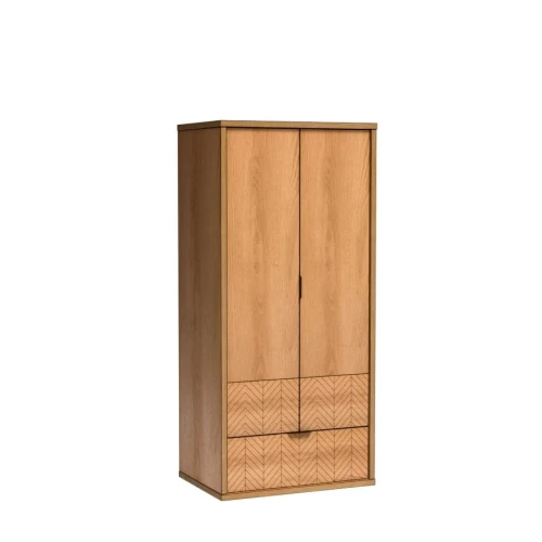 2-türiger Schrank mit Schublade Fonti F-1 Karamelleiche
