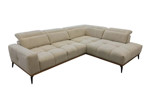 Ecksofa Arles [Benix] mit elektrischer Sitztiefenverstellung und Kopfstützen