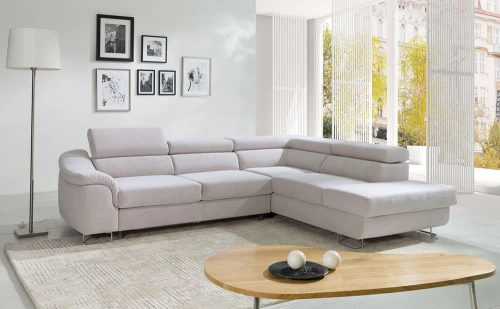 Ecksofa Lavos [Benix] mit Schlaffunktion und Bettkasten